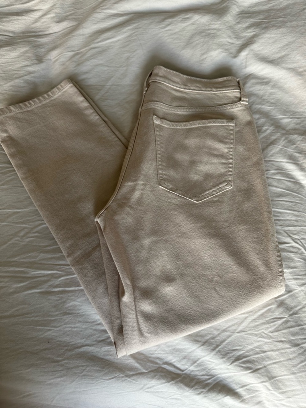 Banana Republic Women's Ecru Straight Leg Jeans